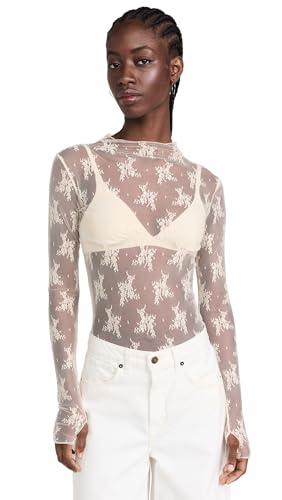 free people women's lady lux layering top, evening creme