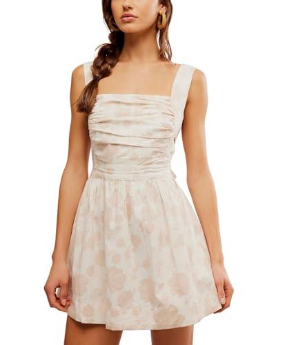 free people women's meet me in maui printed m, ivory combo medium