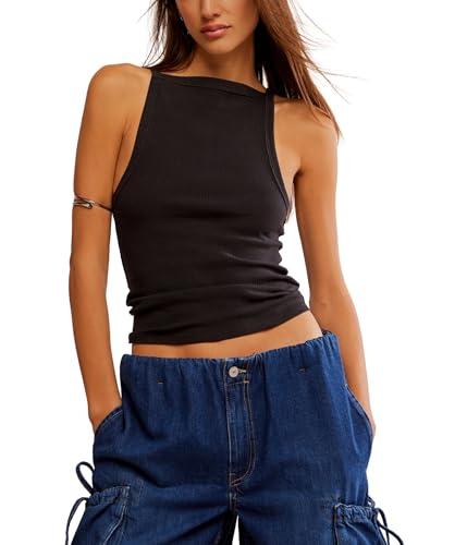free people women's mia tank, black