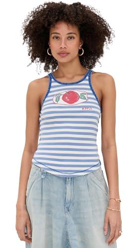 free people women's only one ringer st, apple graphic/stripe