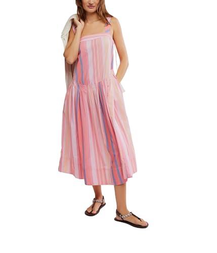 free people women's primavera stripe midi, strawberry combo