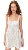 free people women's printed astrid mini, ivory combo