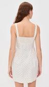 free people women's printed astrid mini, ivory combo
