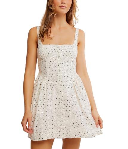 free people women's printed astrid mini, ivory combo