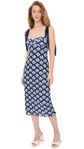 free people women's printed got glam slip, navy combo