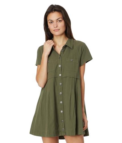 free people women's ronnie poplin mini dress, garden snake