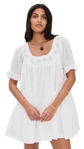 free people women's sandy shores babydoll dress, ivory, white, l