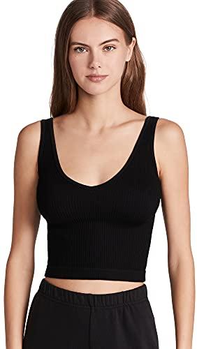 free people women's solid rib brami, black