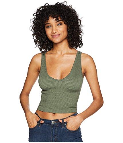 free people women's solid rib brami, moss