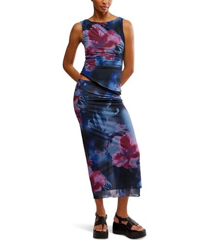 free people women's sunset mesh maxi, night combo-boardwal