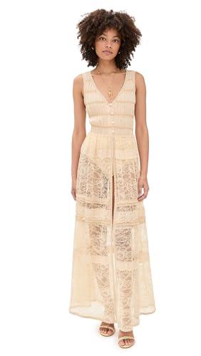 free people women's sweet saloon sleeveless maxi dress, tea, tan, l