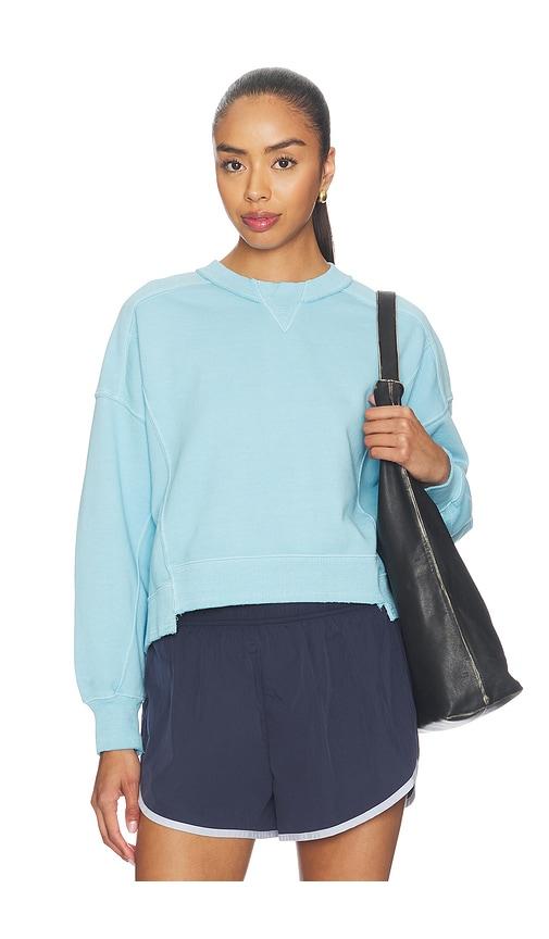 free people x fp movement intercept pullover in blue.