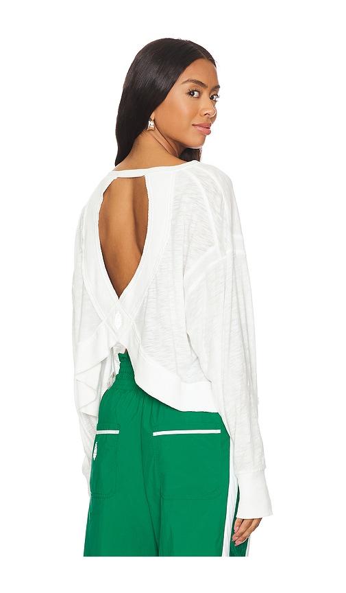 free people x fp movement my time layer tee in white in white.