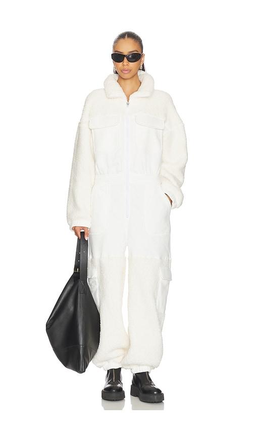 free people x fp movement salopette coverall jumpsuit in ivory.