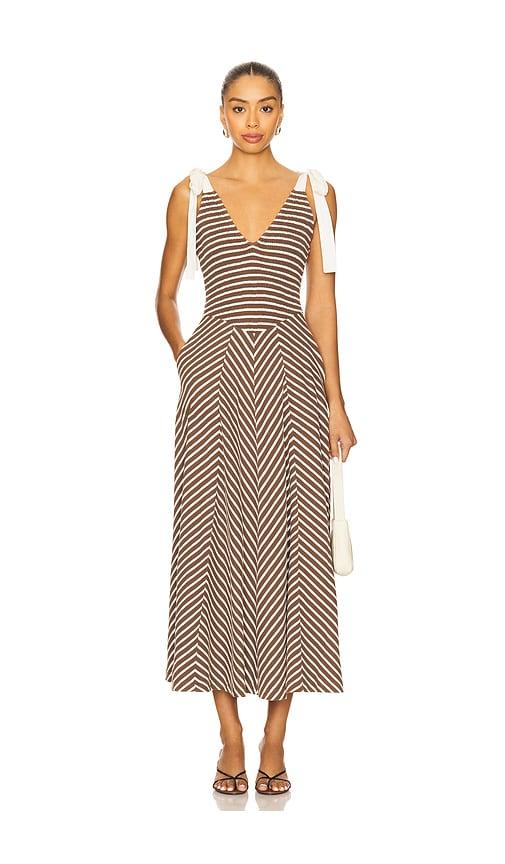 free people x free-est cecelia midi dress in brown.