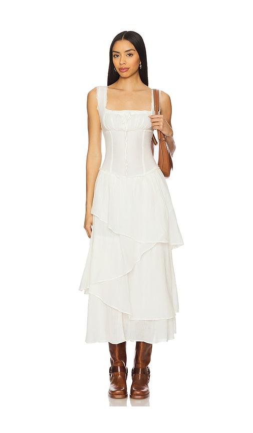 free people x free-est in my dreams midi dress in ivory.