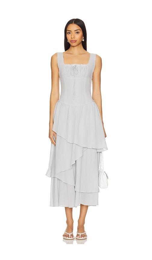 free people x free-est in my dreams midi dress in slate.