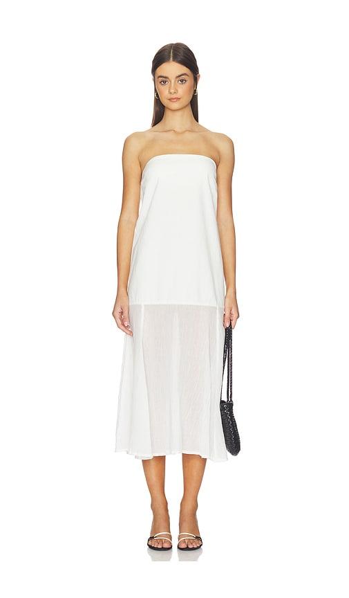 free people x free-est sabeen tube midi dress in ivory.