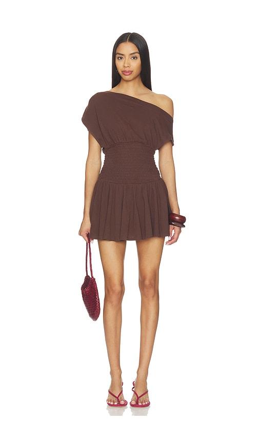 free people x free-est scorching hot mini dress in brown.