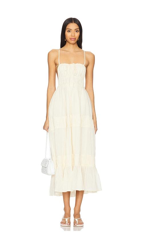 free people x free-est taking sides maxi dress in wet plaster in ivory.
