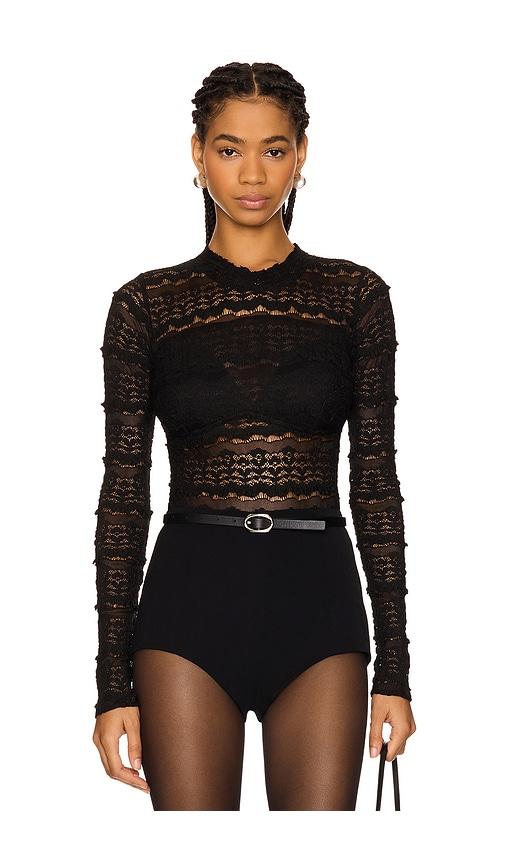 free people x intimately fp angelina bodysuit in black.