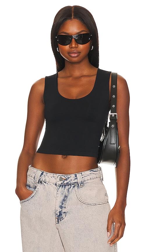 free people x intimately fp clean lines muscle cami in black in black.