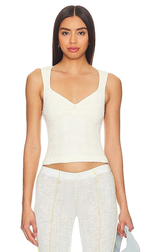 free people x intimately fp love letter sweetheart cami in ivory in ivory.