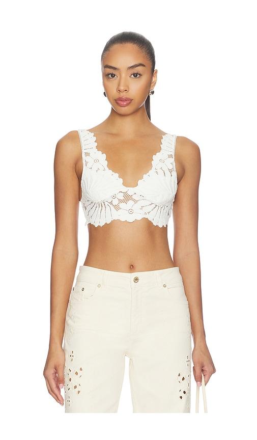 free people x intimately fp petal party plunge bralette in ivory.