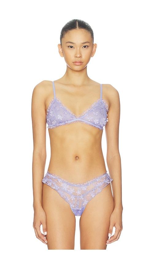 free people x intimately save the date bralette in blue in baby blue.
