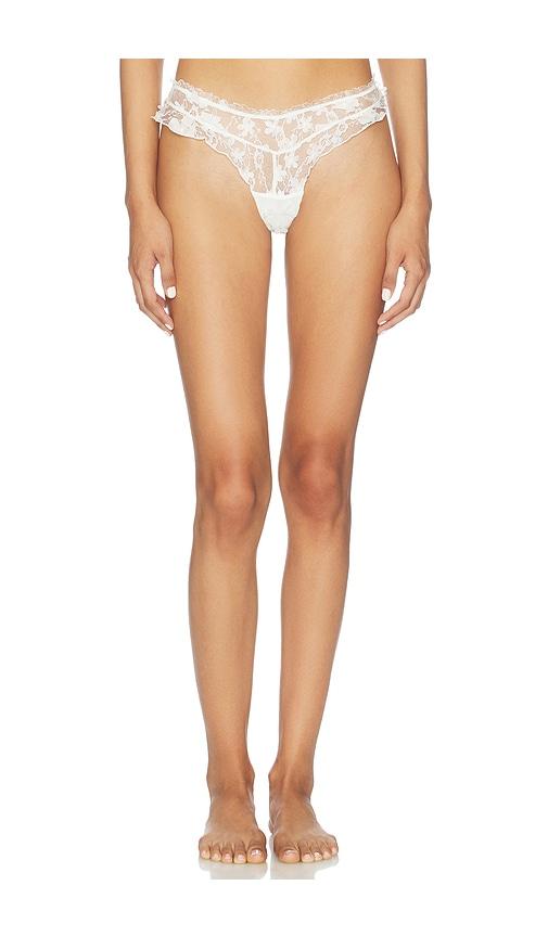 free people x intimately save the date low rise thong in ivory in ivory.