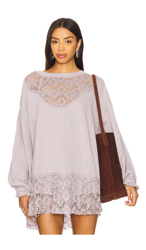 free people x revolve belle sweatshirt in lavender.