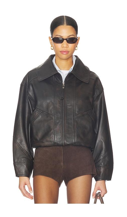 free people x revolve desert moon jacket in black.