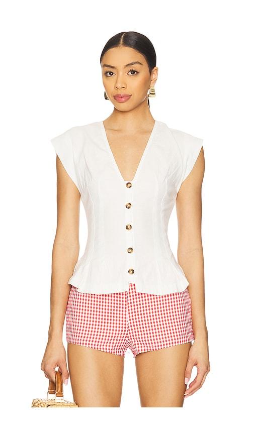 free people x revolve dylan vest in white.