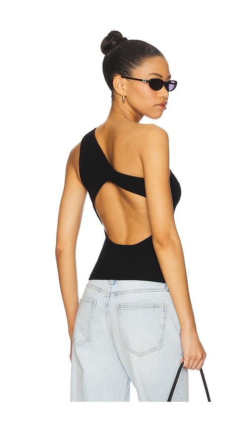 free people x revolve jayne one shoulder top in black in black.