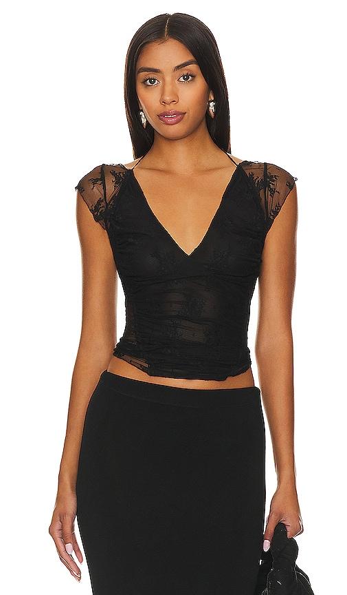 free people x revolve lacey in love cami in black.