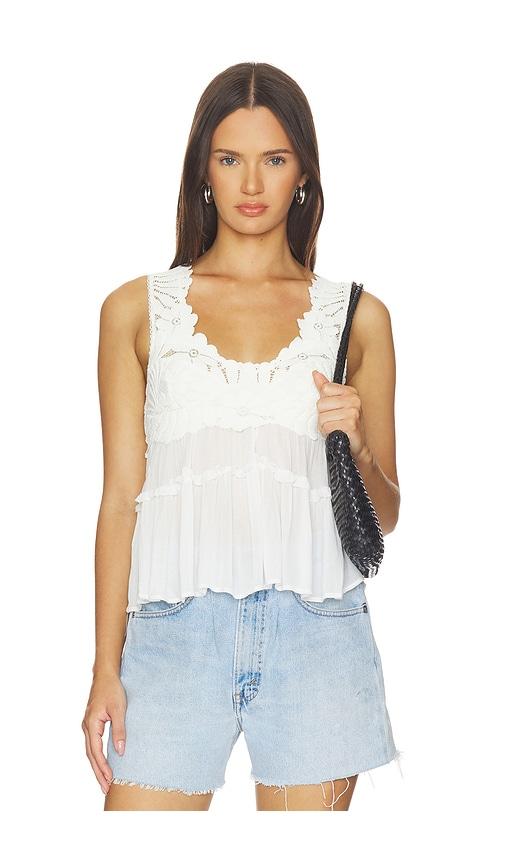 free people x revolve petal party shapeless cami in ivory.