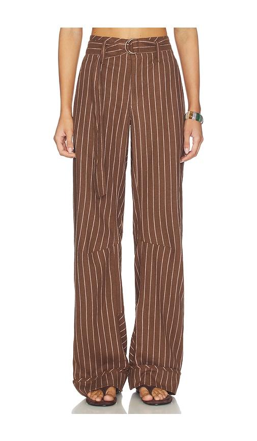 free people x revolve raise the stakes pant in brown.