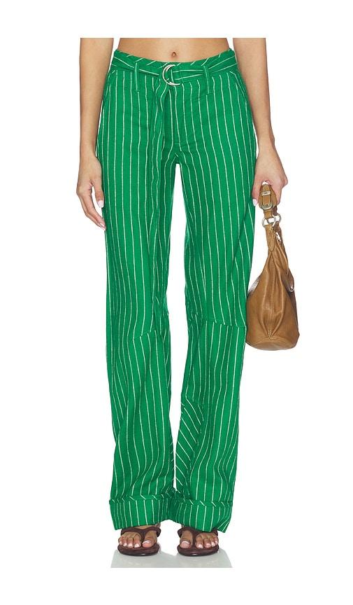 free people x revolve raise the stakes pant in green.
