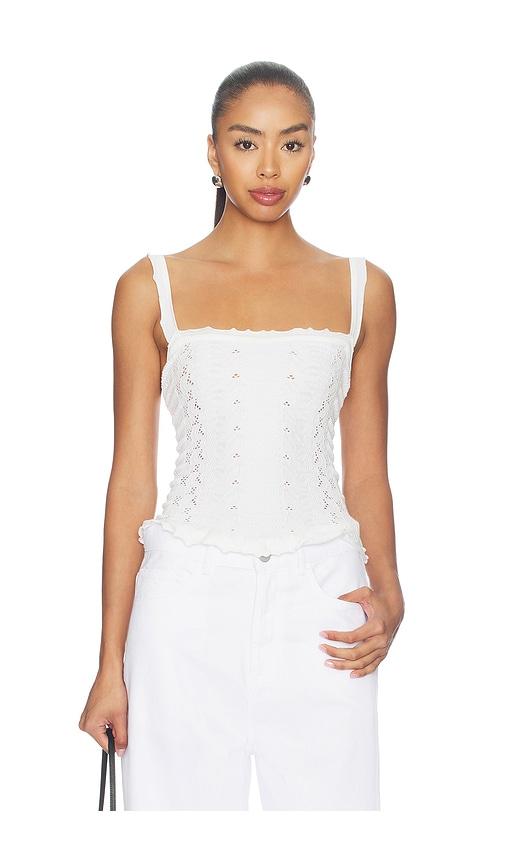 free people x revolve x revolve so soft femme square neck cami in white.