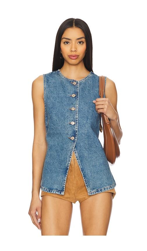 free people x we the free aimee vest in blue.