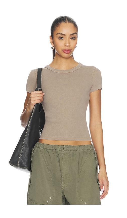 free people x we the free atlas crew tee in brown.