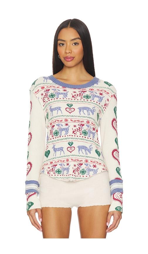 free people x we the free blissful layering tee in snowdrop combo in ivory.