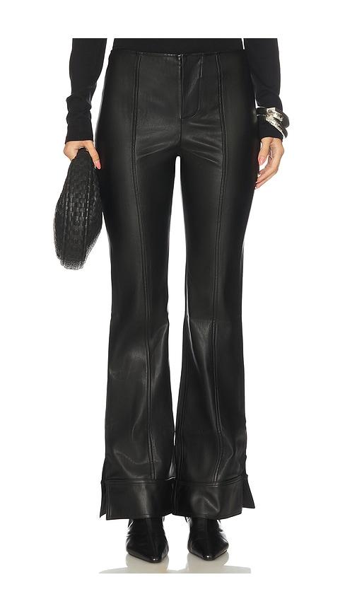 free people x we the free glow up faux leather pant in black in black.