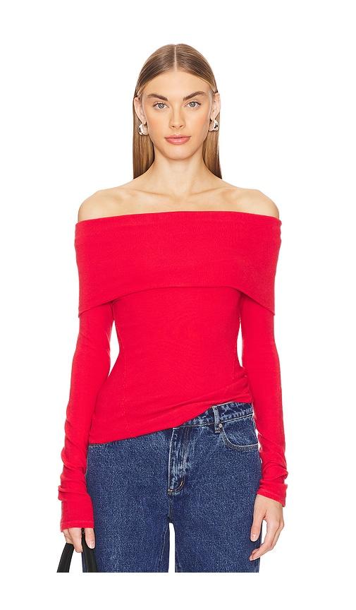 free people x we the free iris layering top in red.