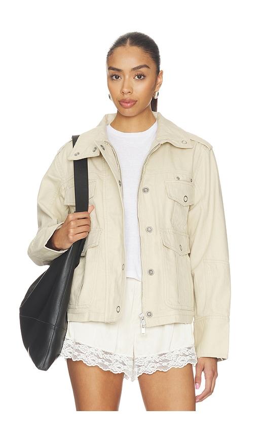 free people x we the free kali washed jacket in tan.