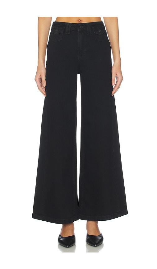 free people x we the free kellee high rise palazzo in black eyeliner in black.