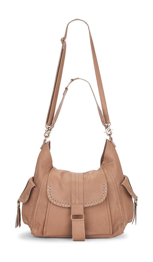 free people x we the free leigh distressed hobo bag in saddle in tan.