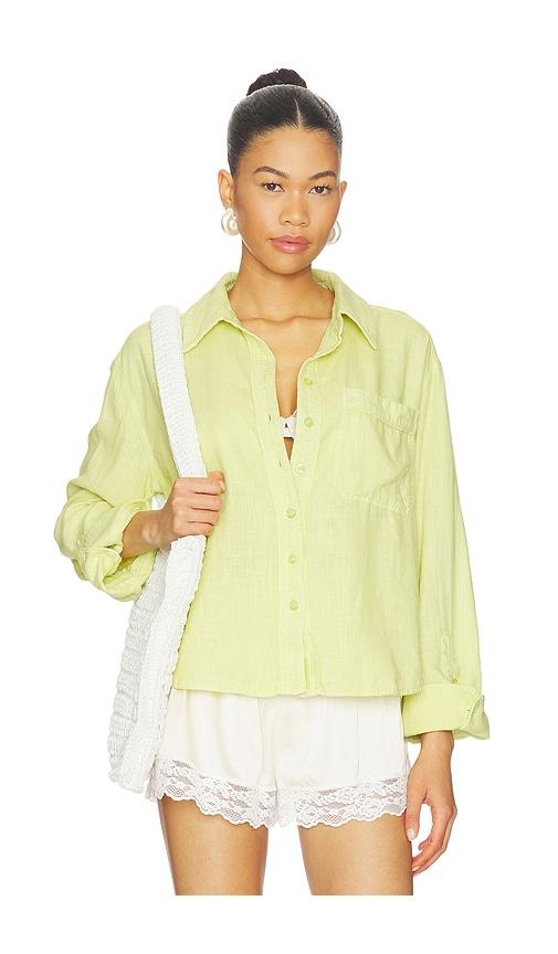 free people x we the free linen laurel top in yellow.