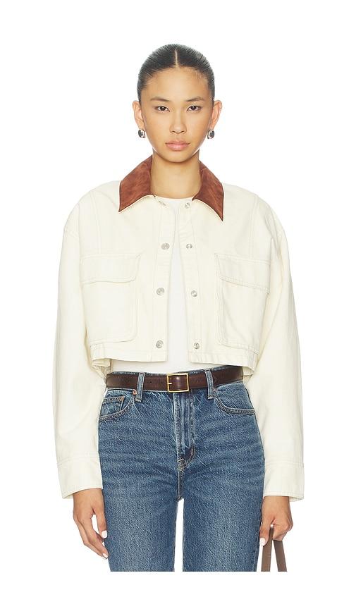 free people x we the free martha workwear jacket in ivory.
