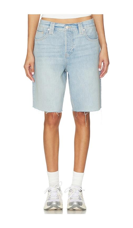 free people x we the free montana undone hem short in blue.